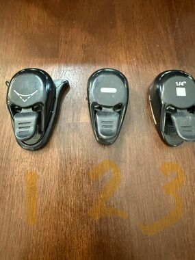 Stampin Up Black Clip-On Hole Punch Set (3-Pack)